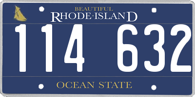 RI license plate 114632