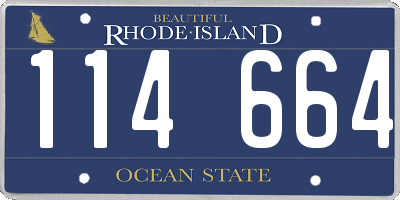 RI license plate 114664