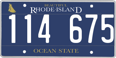 RI license plate 114675