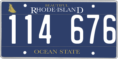 RI license plate 114676