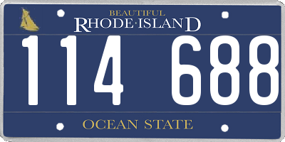 RI license plate 114688