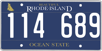 RI license plate 114689