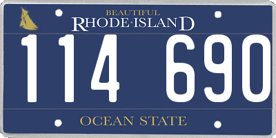 RI license plate 114690