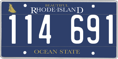 RI license plate 114691