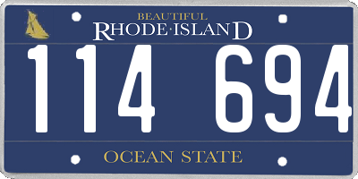 RI license plate 114694