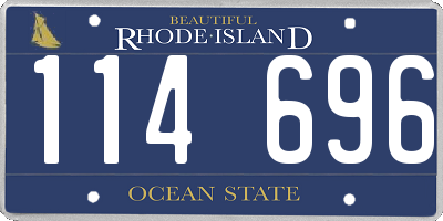 RI license plate 114696