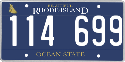 RI license plate 114699