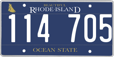 RI license plate 114705