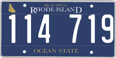 RI license plate 114719