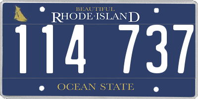 RI license plate 114737