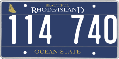 RI license plate 114740