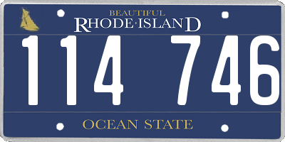 RI license plate 114746