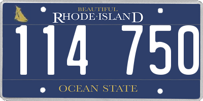 RI license plate 114750