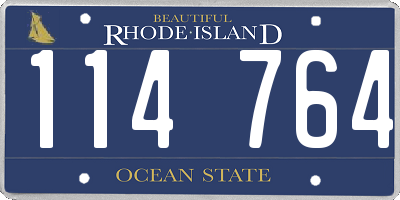 RI license plate 114764
