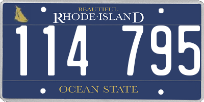 RI license plate 114795