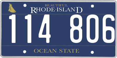 RI license plate 114806