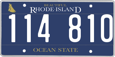RI license plate 114810