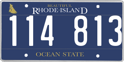 RI license plate 114813