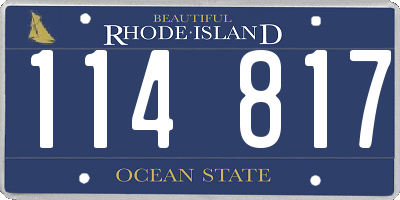 RI license plate 114817