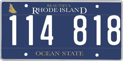 RI license plate 114818