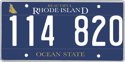 RI license plate 114820