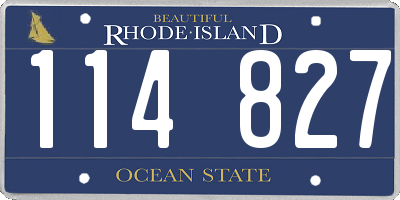 RI license plate 114827