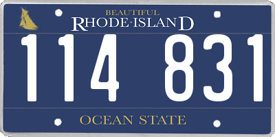 RI license plate 114831