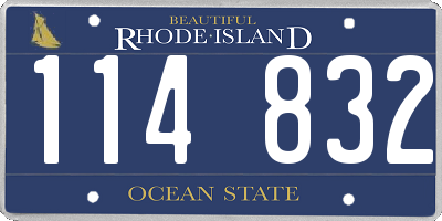 RI license plate 114832