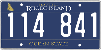 RI license plate 114841