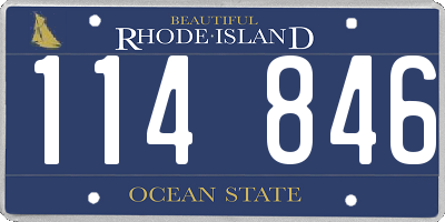RI license plate 114846