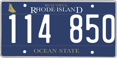 RI license plate 114850