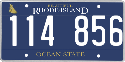 RI license plate 114856