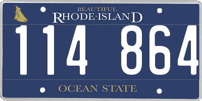 RI license plate 114864