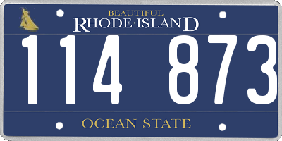 RI license plate 114873