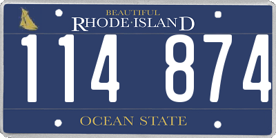 RI license plate 114874