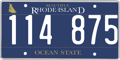 RI license plate 114875