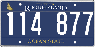 RI license plate 114877