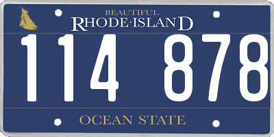 RI license plate 114878
