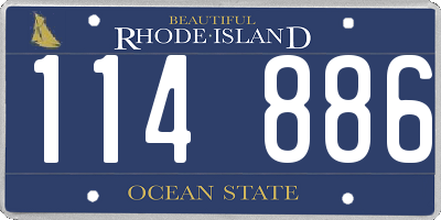 RI license plate 114886
