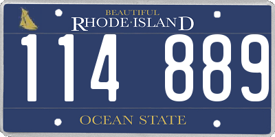 RI license plate 114889
