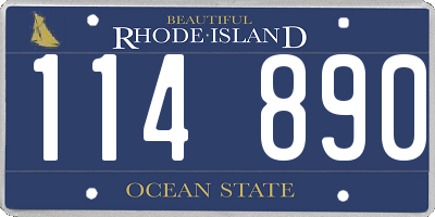 RI license plate 114890