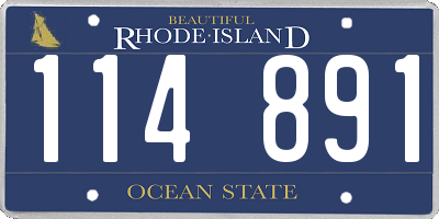 RI license plate 114891