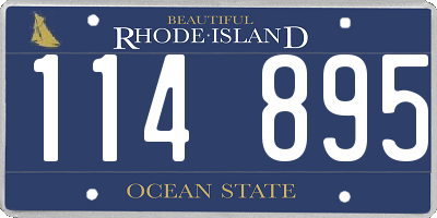RI license plate 114895