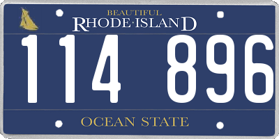 RI license plate 114896