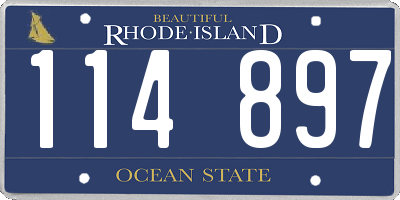 RI license plate 114897
