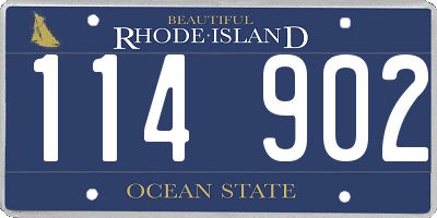 RI license plate 114902