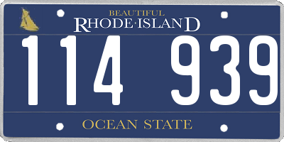 RI license plate 114939