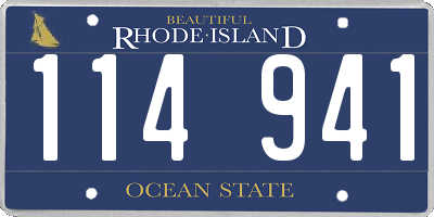 RI license plate 114941