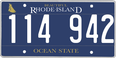 RI license plate 114942