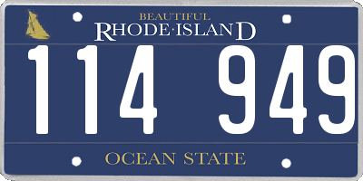 RI license plate 114949